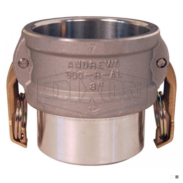 Cam and Groove Coupler, 2 in Nominal, Butt Weld x SCH 40 Pipe End Style, Aluminum, Domestic